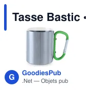 Tasse personnalisable en acier inoxydable avec logo - Tasse Bastic - Miniature 5