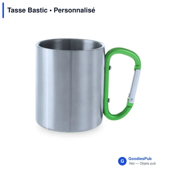 Tasse personnalisable en acier inoxydable avec logo - Tasse Bastic - Image 5
