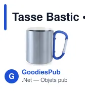 Tasse personnalisable en acier inoxydable avec logo - Tasse Bastic - Miniature 7