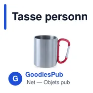 Tasse personnalisable en acier inoxydable avec logo - Tasse Bastic - Miniature 10