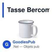 Mug personnalisable en céramique avec logo - Tasse Bercom - Miniature 1