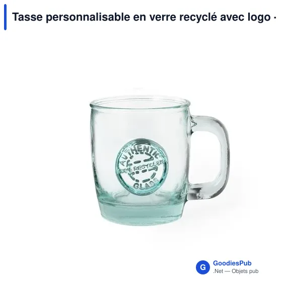 Tasse personnalisable en verre recyclé avec logo - Tasse Chantir - Image 2