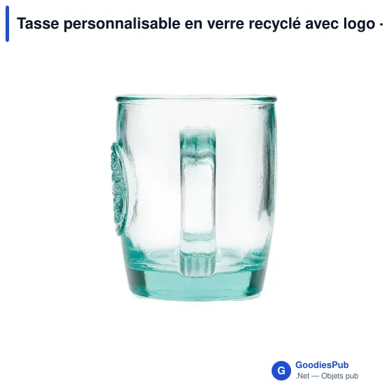 Tasse personnalisable en verre recyclé avec logo - Tasse Chantir - Image 3