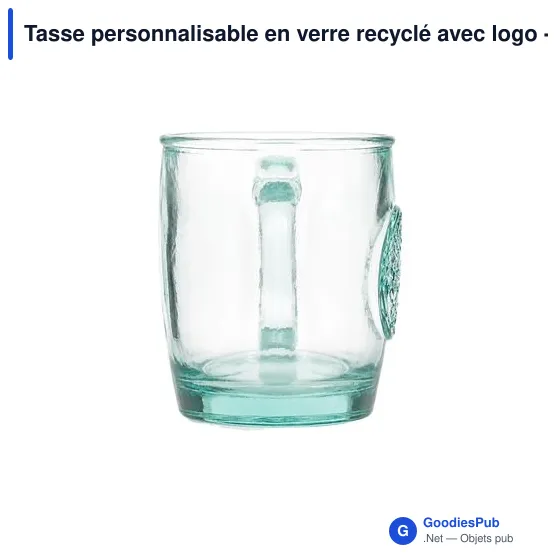 Tasse personnalisable en verre recyclé avec logo - Tasse Chantir - Image 4