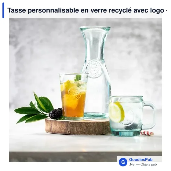 Tasse personnalisable en verre recyclé avec logo - Tasse Chantir - Image 5