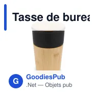 Tasse de bureau personnalisable en céramique et bambou 300 ml avec logo - Vienne - Miniature 2