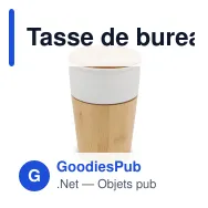 Tasse de bureau personnalisable en céramique et bambou 300 ml avec logo - Vienne - Miniature 3