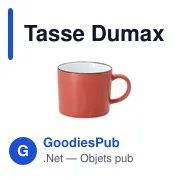 Tasse personnalisable en céramique Dumax avec logo - Miniature 1