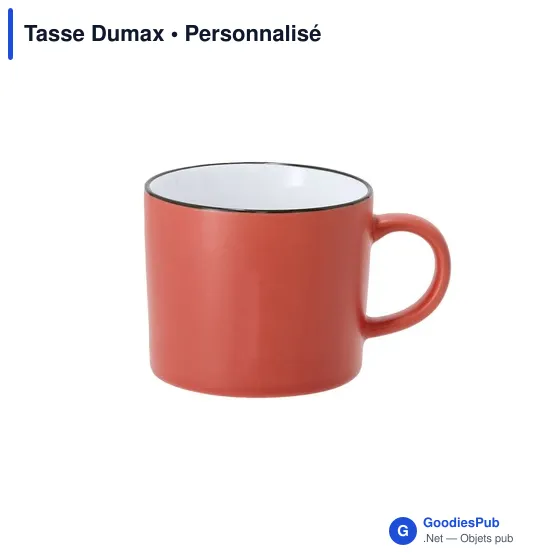 Tasse personnalisable en céramique Dumax avec logo - Image 1