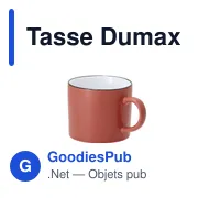 Tasse personnalisable en céramique Dumax avec logo - Miniature 2