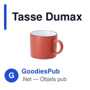 Tasse personnalisable en céramique Dumax avec logo - Miniature 3