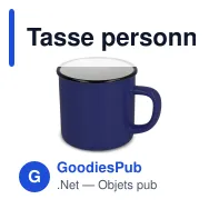 Tasse personnalisable en céramique style émail 280 ml avec logo - Miniature 2
