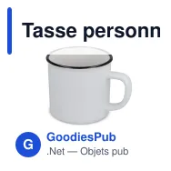 Tasse personnalisable en céramique style émail 280 ml avec logo - Miniature 3