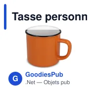 Tasse personnalisable en céramique style émail 280 ml avec logo - Miniature 4