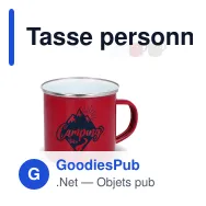 Tasse personnalisable en acier émaillé 350 ml avec logo - Émail - Miniature 1