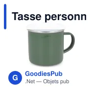 Tasse personnalisable en acier émaillé 350 ml avec logo - Émail - Miniature 4