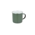 Variante Vert olive - Tasse personnalisable en acier émaillé 350 ml avec logo - Émail
