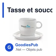 Tasse et soucoupe triangulaire personnalisables 180 ml avec logo - Satellite - Miniature 1