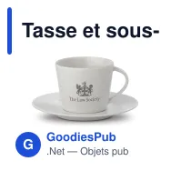 Tasse et sous-tasse personnalisables en porcelaine 160 ml avec logo - Milano - Miniature 1