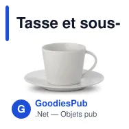 Tasse et sous-tasse personnalisables en porcelaine 160 ml avec logo - Milano - Miniature 2