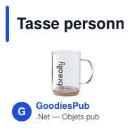 Tasse personnalisable Hindras avec logo en verre borosilicate - Miniature 1