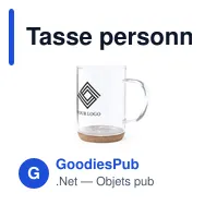 Tasse personnalisable Hindras avec logo en verre borosilicate - Miniature 2