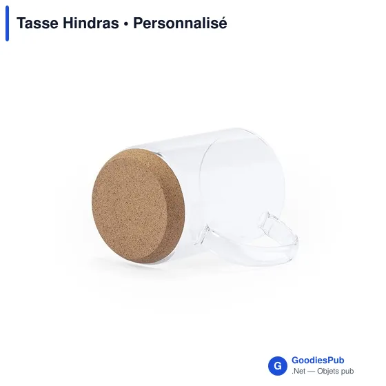 Tasse personnalisable Hindras avec logo en verre borosilicate - Image 3