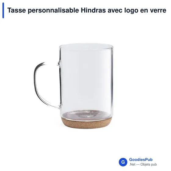 Tasse personnalisable Hindras avec logo en verre borosilicate - Image 5