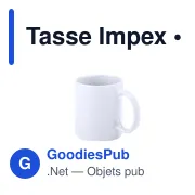 Tasse en céramique personnalisable pour logo - Tasse Impex - Miniature 1