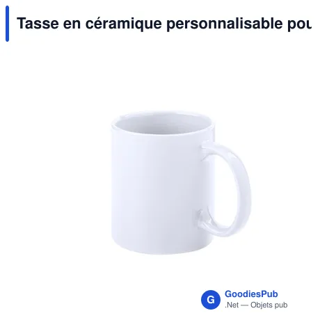 Tasse en céramique personnalisable pour logo - Tasse Impex