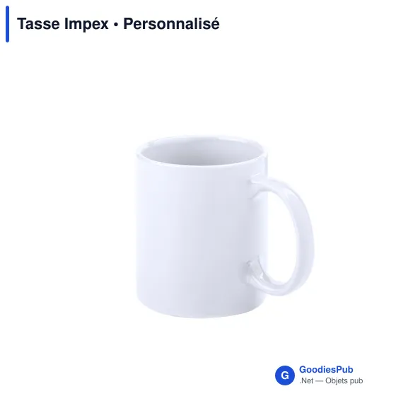 Tasse en céramique personnalisable pour logo - Tasse Impex - Image 1
