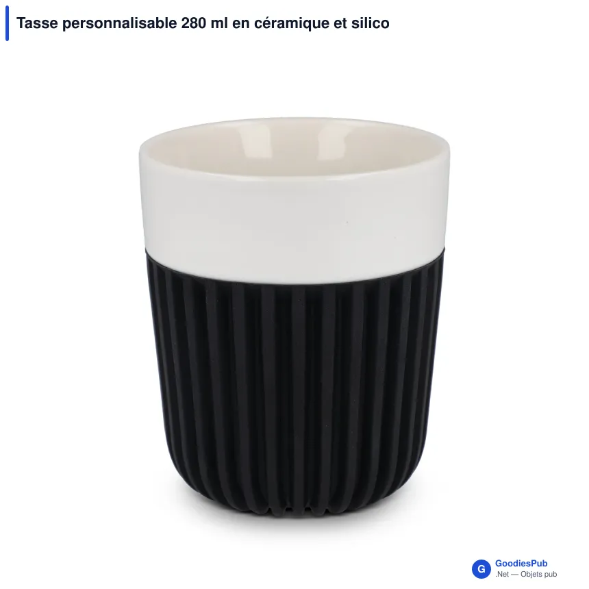 Tasse personnalisable 280 ml en céramique et silicone avec logo - InSideOut Fjord - Image 3