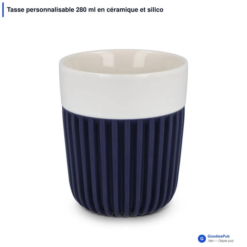 Tasse personnalisable 280 ml en céramique et silicone avec logo - InSideOut Fjord - Image 4