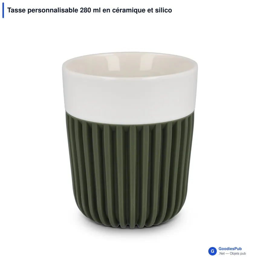 Tasse personnalisable 280 ml en céramique et silicone avec logo - InSideOut Fjord - Image 5