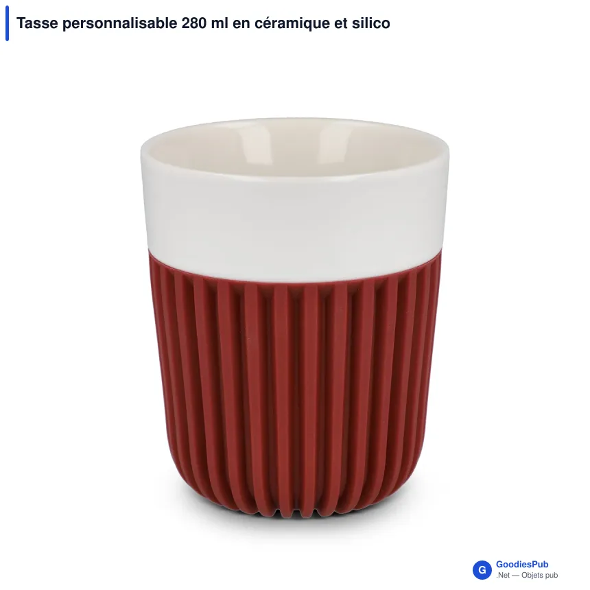 Tasse personnalisable 280 ml en céramique et silicone avec logo - InSideOut Fjord - Image 6