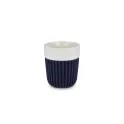 Variante Bleu foncé - Tasse personnalisable 280 ml en céramique et silicone avec logo - InSideOut Fjord