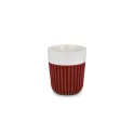 Variante Rouge foncé - Tasse personnalisable 280 ml en céramique et silicone avec logo - InSideOut Fjord