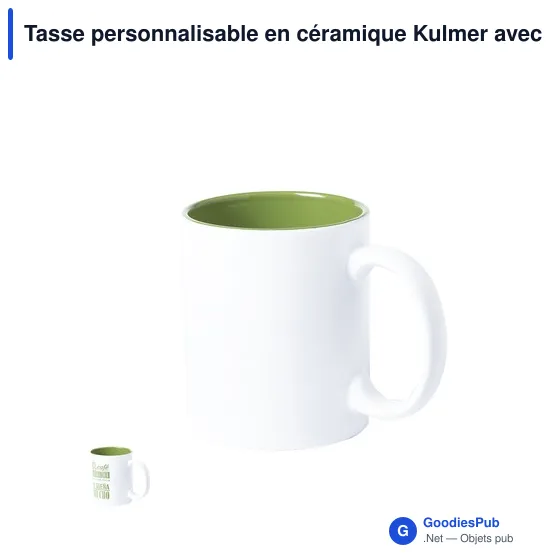 Tasse personnalisable en céramique Kulmer avec logo - Image 2