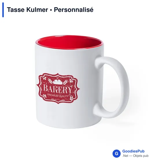 Tasse personnalisable en céramique Kulmer avec logo - Image 5