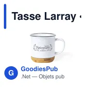 Tasse personnalisable Larray avec logo en céramique - Miniature 1