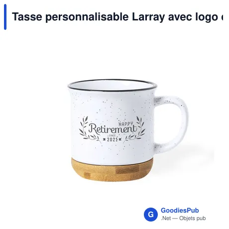 Tasse personnalisable Larray avec logo en céramique