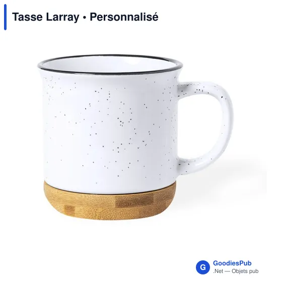 Tasse personnalisable Larray avec logo en céramique - Image 2