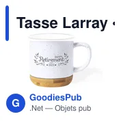Tasse personnalisable Larray avec logo en céramique - Miniature 3