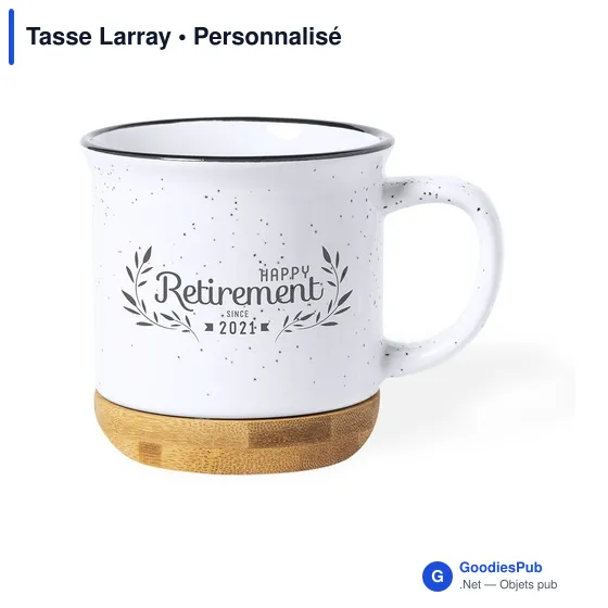 Tasse personnalisable Larray avec logo en céramique - Image 3