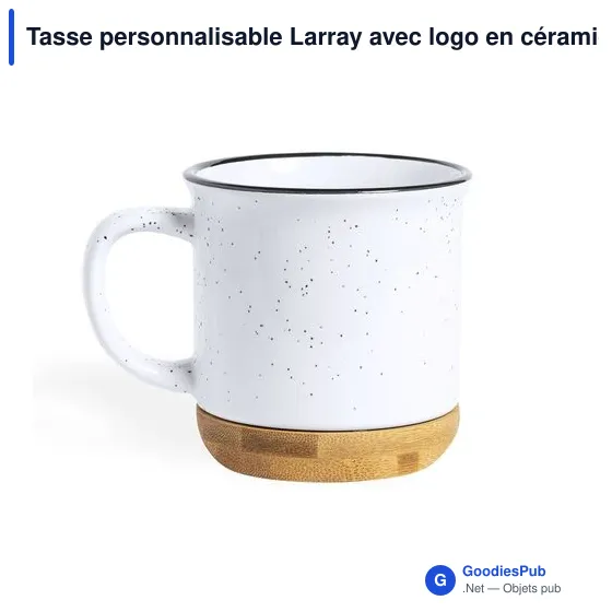 Tasse personnalisable Larray avec logo en céramique - Image 5