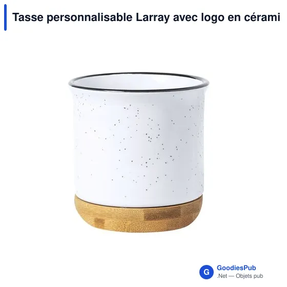 Tasse personnalisable Larray avec logo en céramique - Image 6