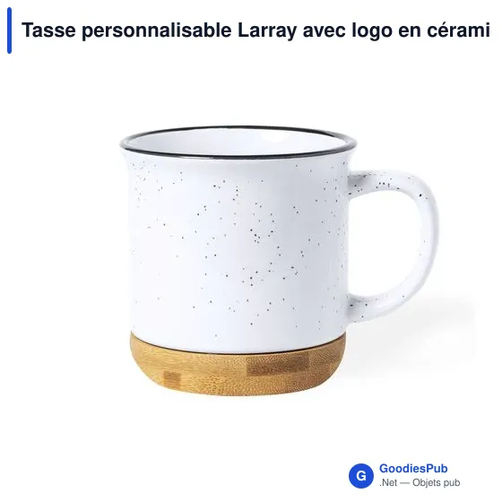 Tasse personnalisable Larray avec logo en céramique - Image 7