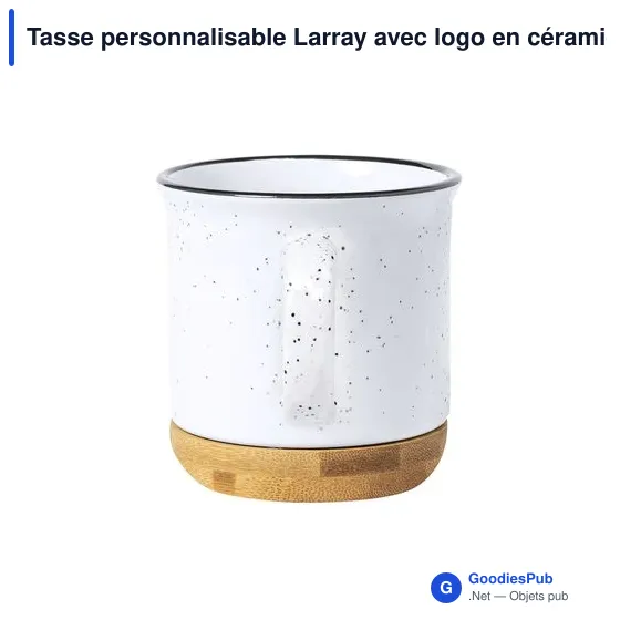 Tasse personnalisable Larray avec logo en céramique - Image 8