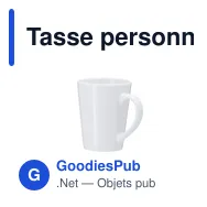 Tasse personnalisable en céramique Lidnar avec logo - Miniature 1