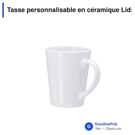 Tasse personnalisable en céramique Lidnar avec logo